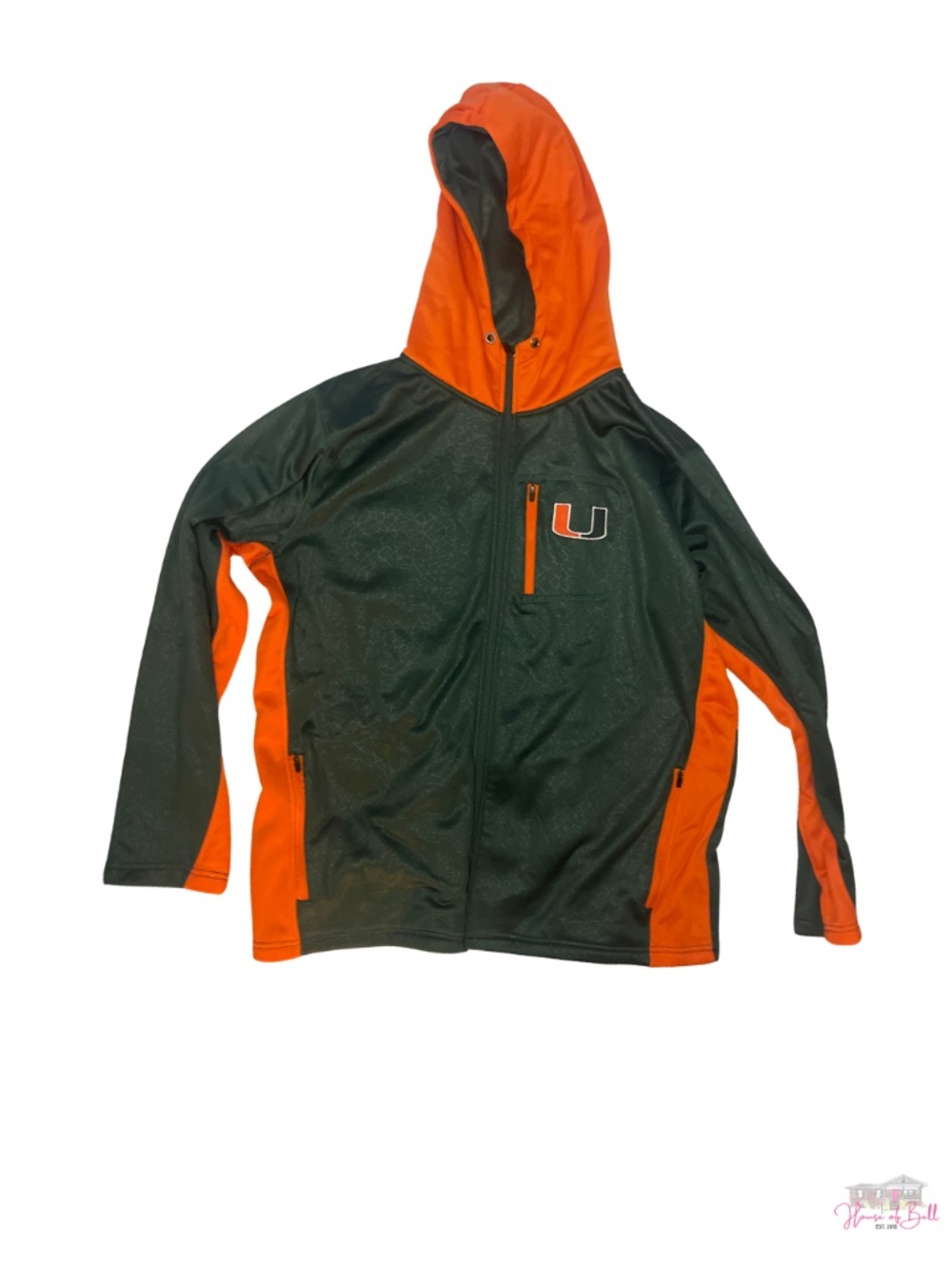Colosseum Athletics Miami Hurricanes Full Zip Lightweight Hoodie Jacket - Mens S